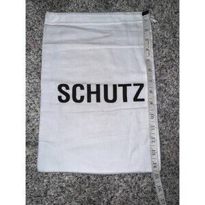 Schutz White & Black Logo Drawstring Dust Storage Bag One Size​